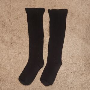 USED Knee High Black Socks